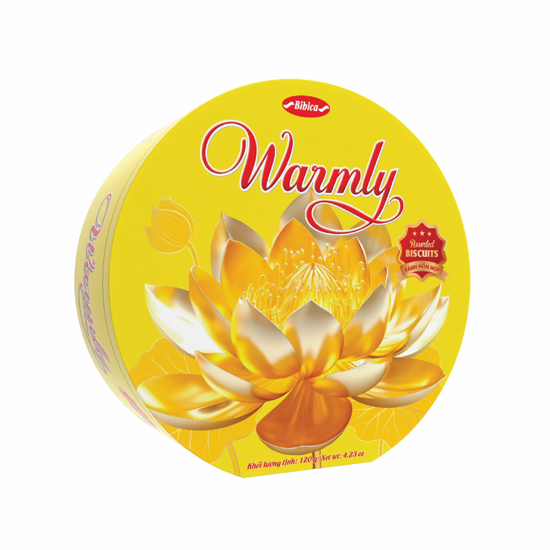 Bánh Warmly Vạt góc Sen Vàng HT 120g (2.88 Kg)