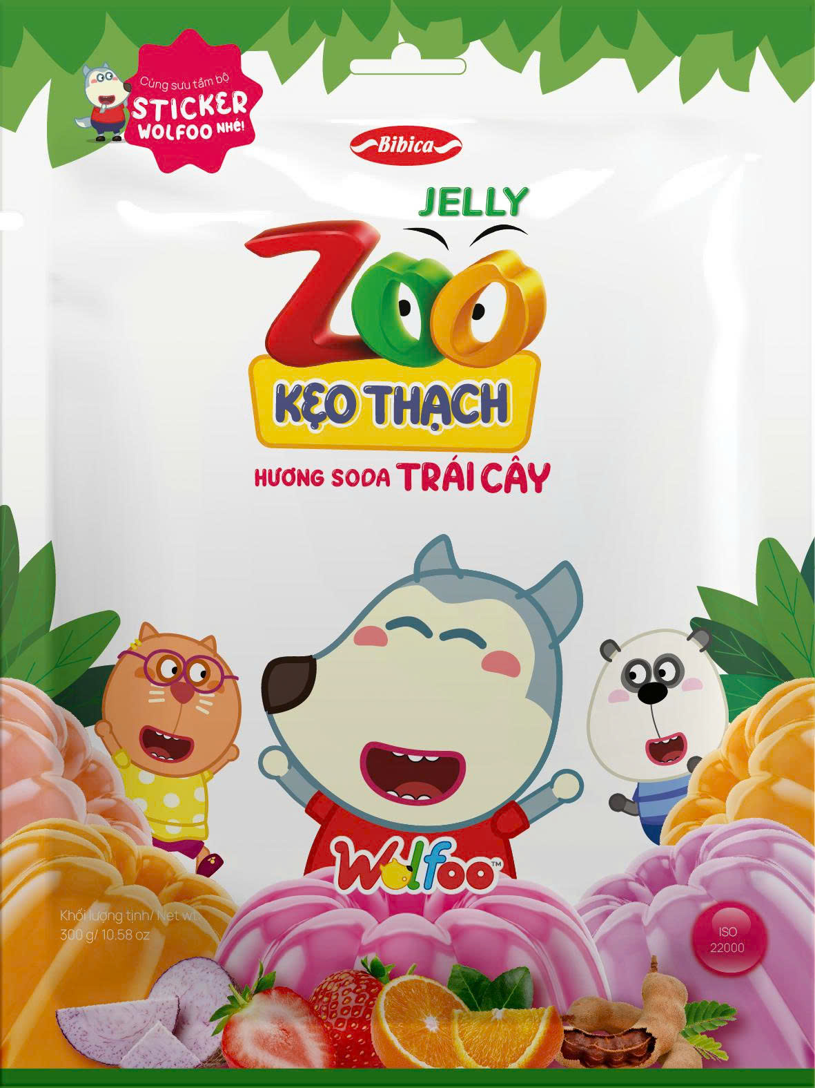 Kẹo Thạch Zoo Soda Trái Cây Bibica 300g