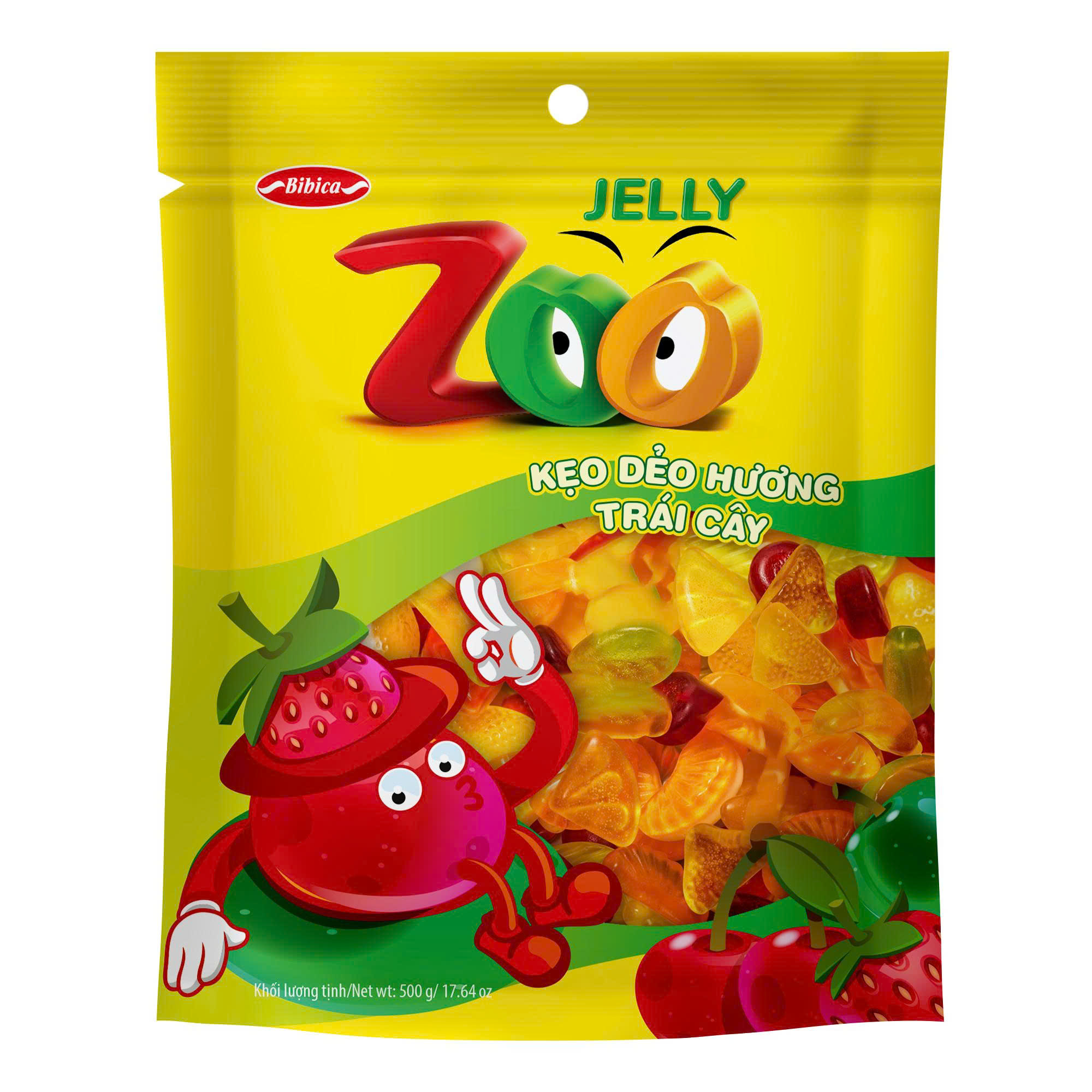 Kẹo dẻo hương trái cây Zoo áo đường 500g