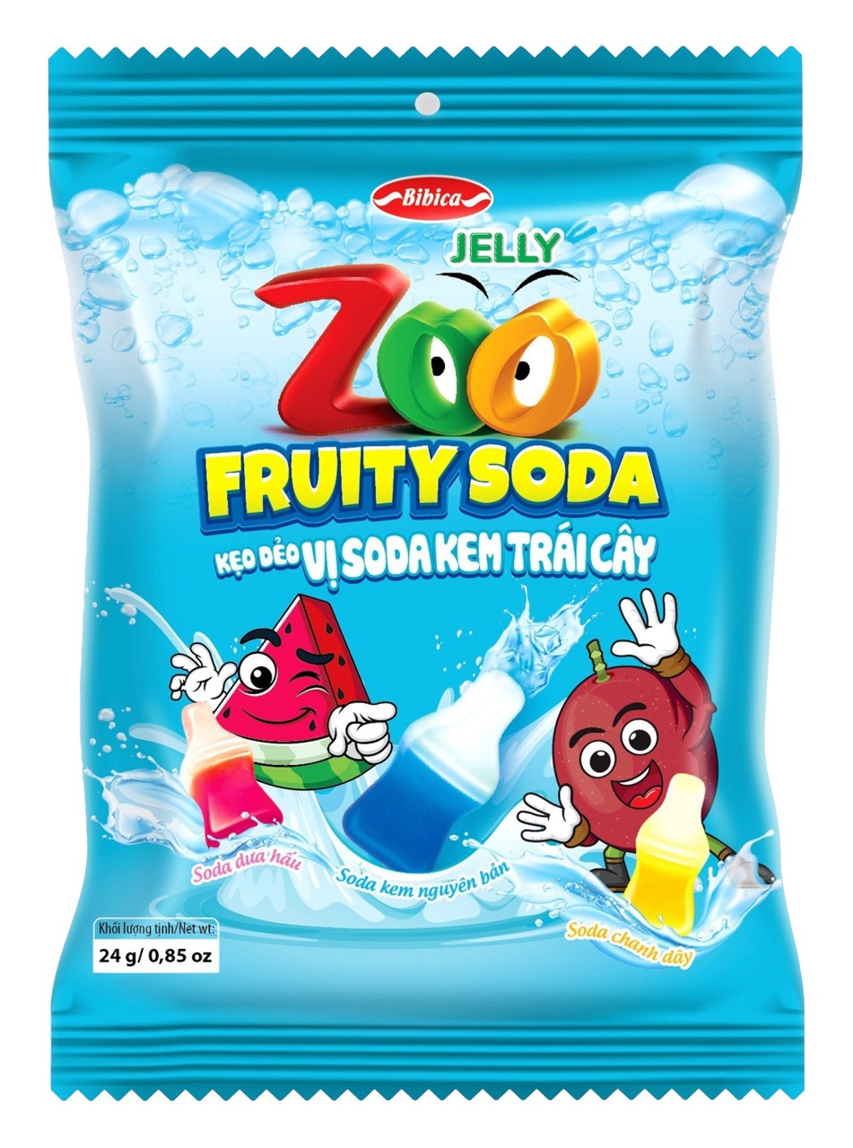 Kẹo dẻo Zoo Soda kem trái cây túi 24g