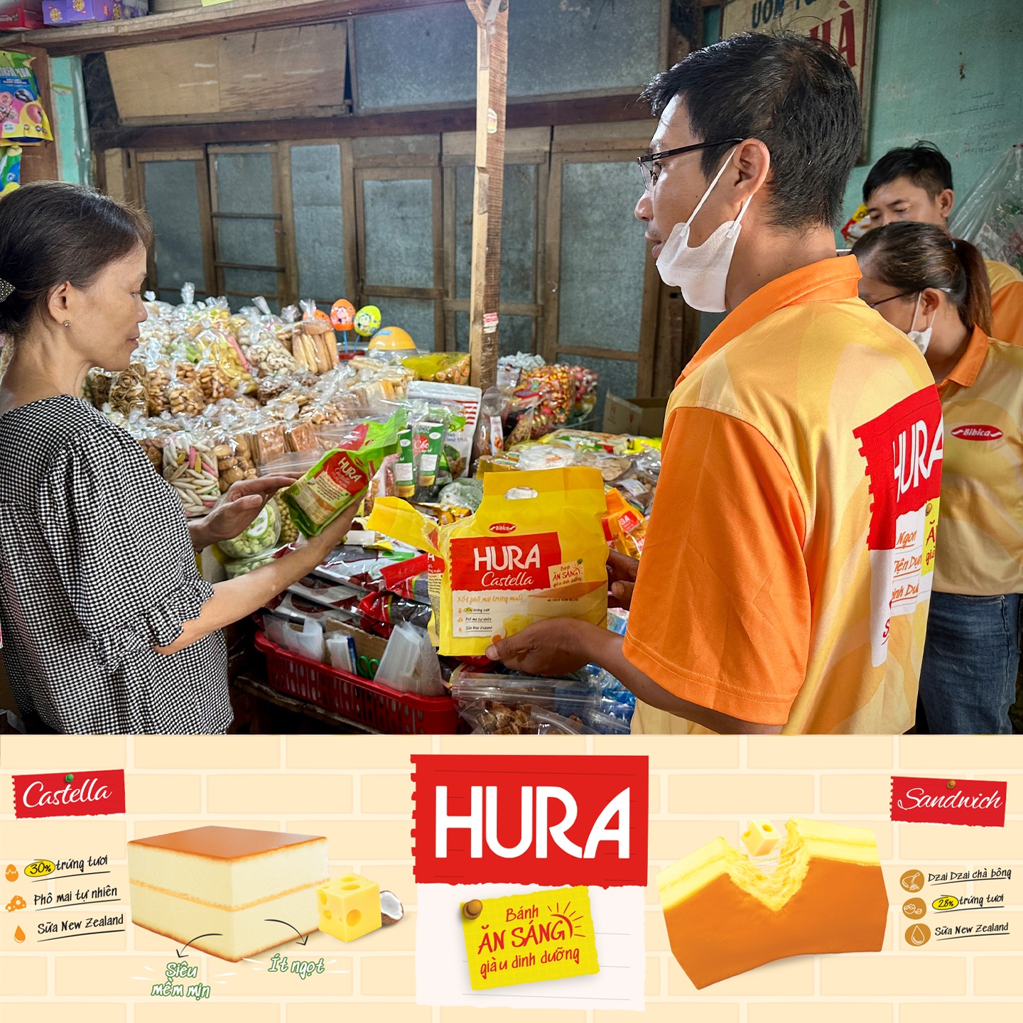 Dòng sản phẩm bánh ăn sáng nhà HURA: Hura Castella và Hura Sandwich hân hạnh tài trợ cho chương trình Vợ Chồng Son