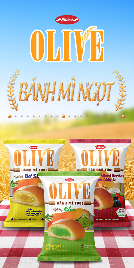 Bánh mì ngọt Olive Bibica