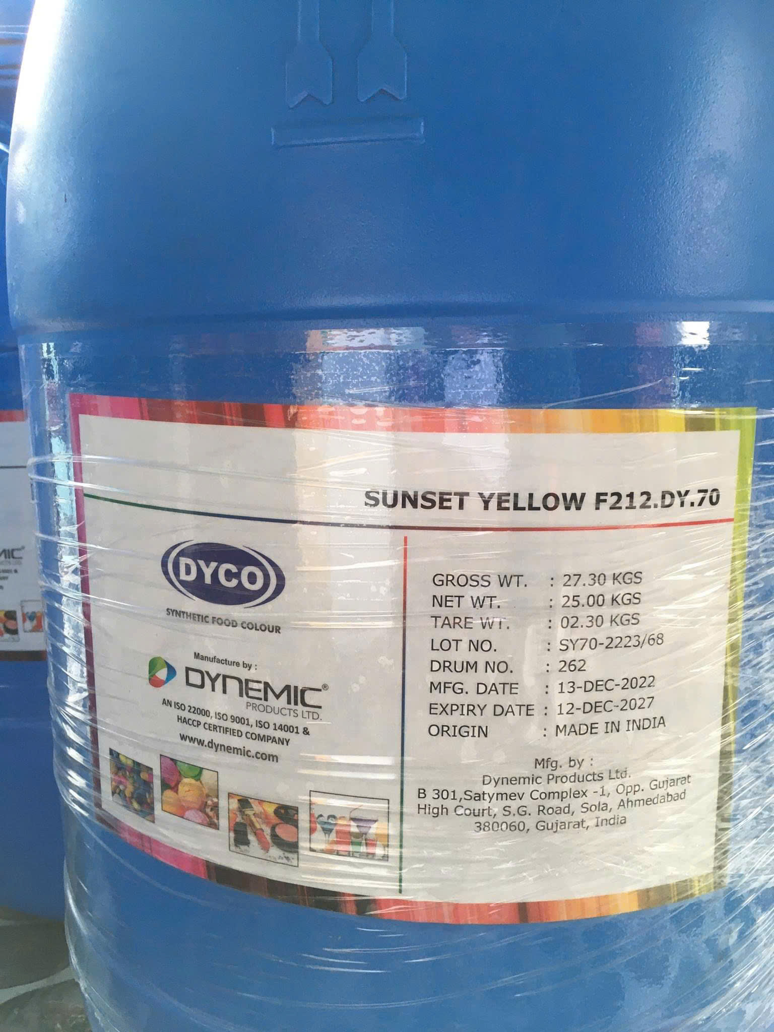SUNSET YELLOW