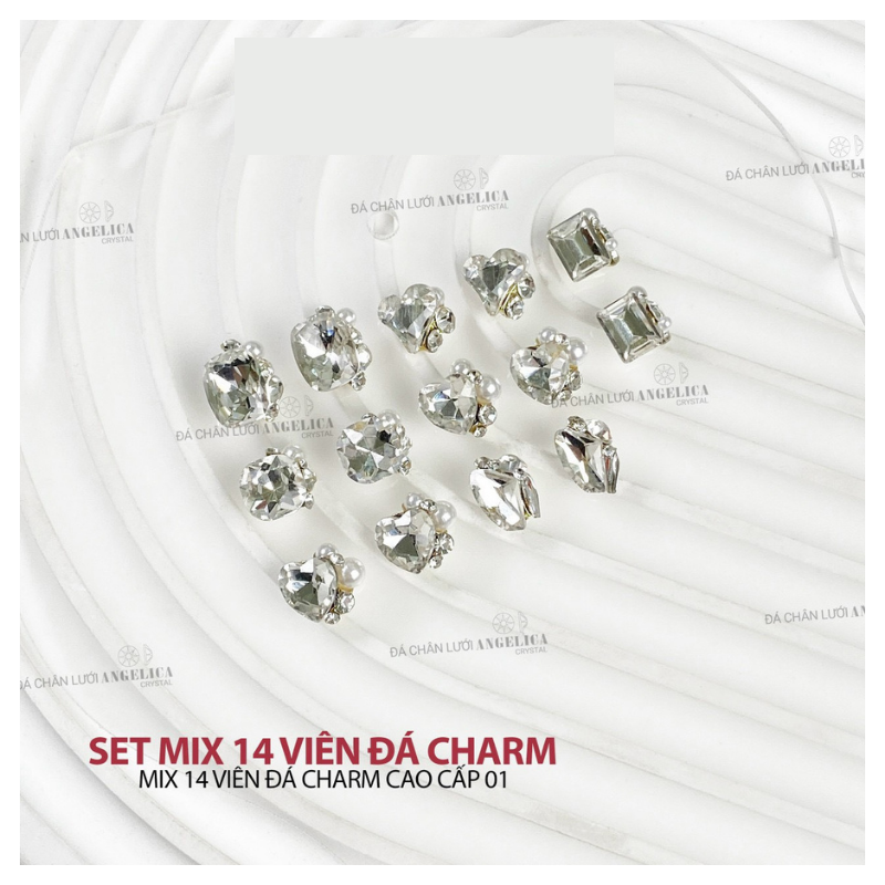 Set 14 viên mix charm đá (5/10/30/50 set/case)