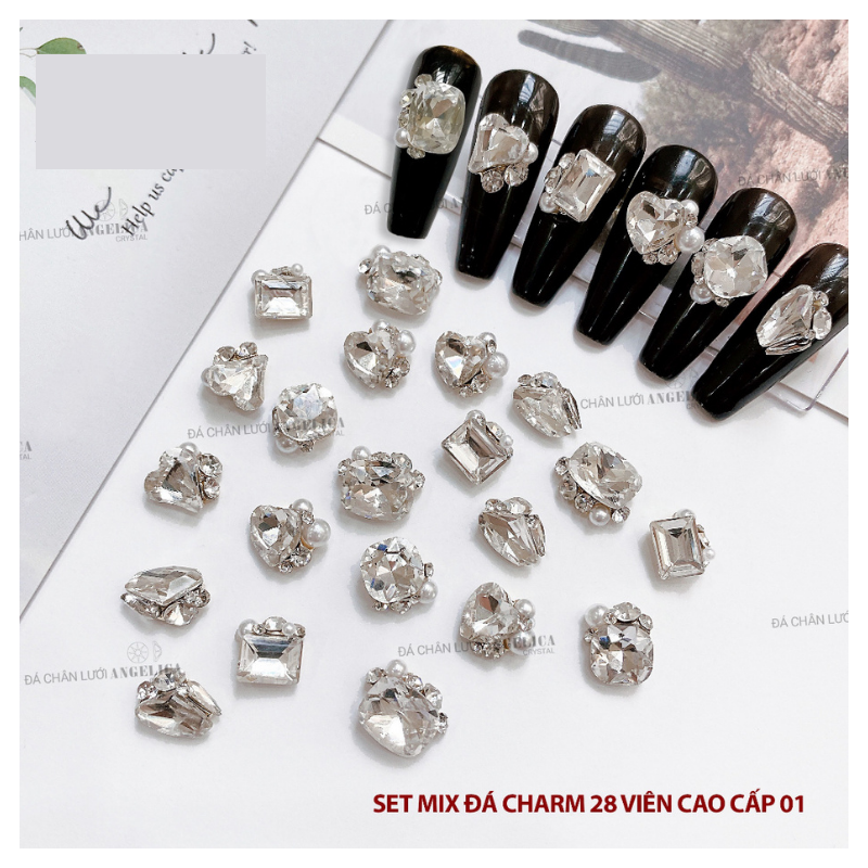 Set 28 viên mix charm đá (5/10/30/50 set/case)