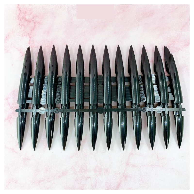 Móng thanh form nhọn màu đen (5/10/30/50 set/case) (120 móng)