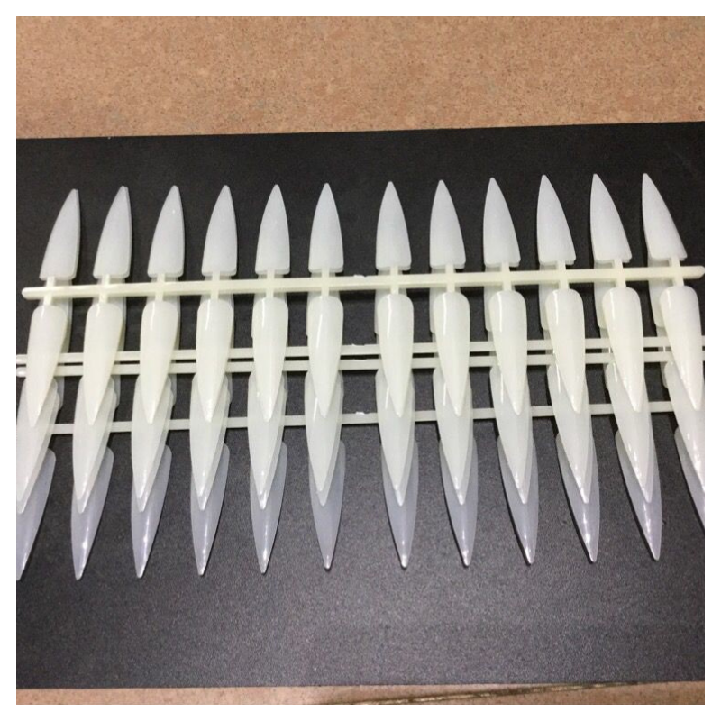 Móng thanh form nhọn màu đục (5/10/30/50 set/case) (120 móng)