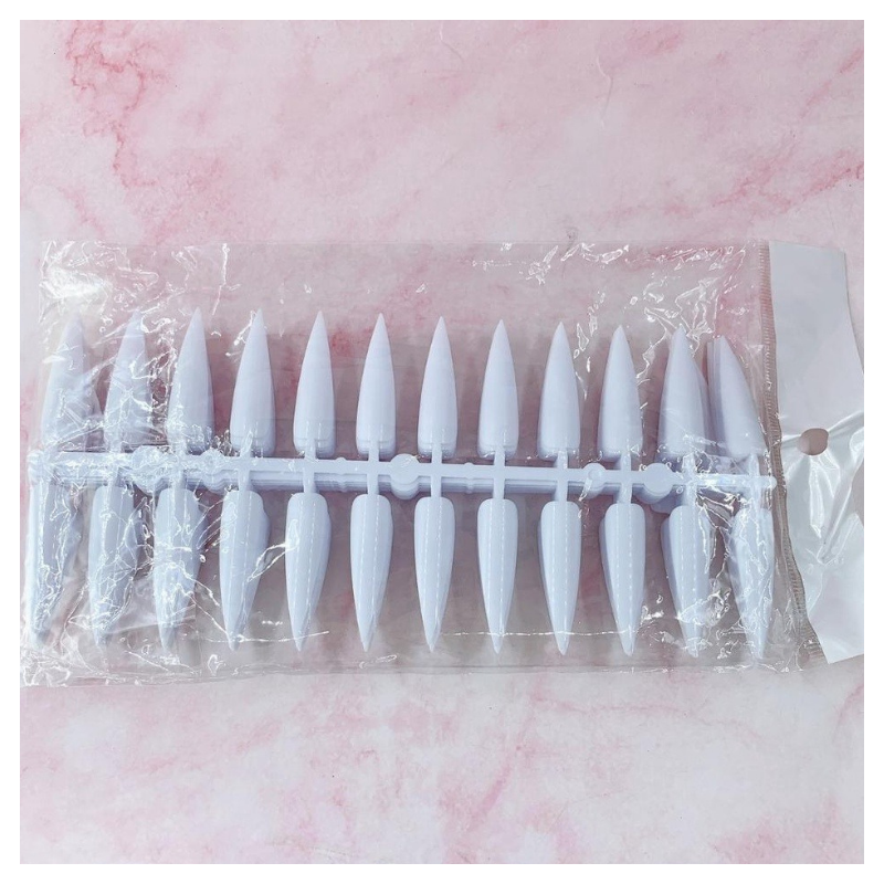 Móng thanh form nhọn màu trắng (5/10/30/50 set/case) (120 móng)