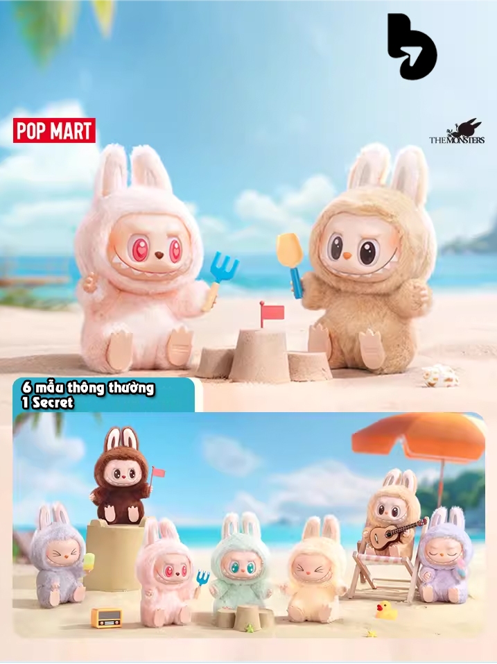PRE-ORDER LABUBU Ver2 Pop Mart chính hãng - Version 2 Blinbox The Monster Tiệc bãi biển vinyl