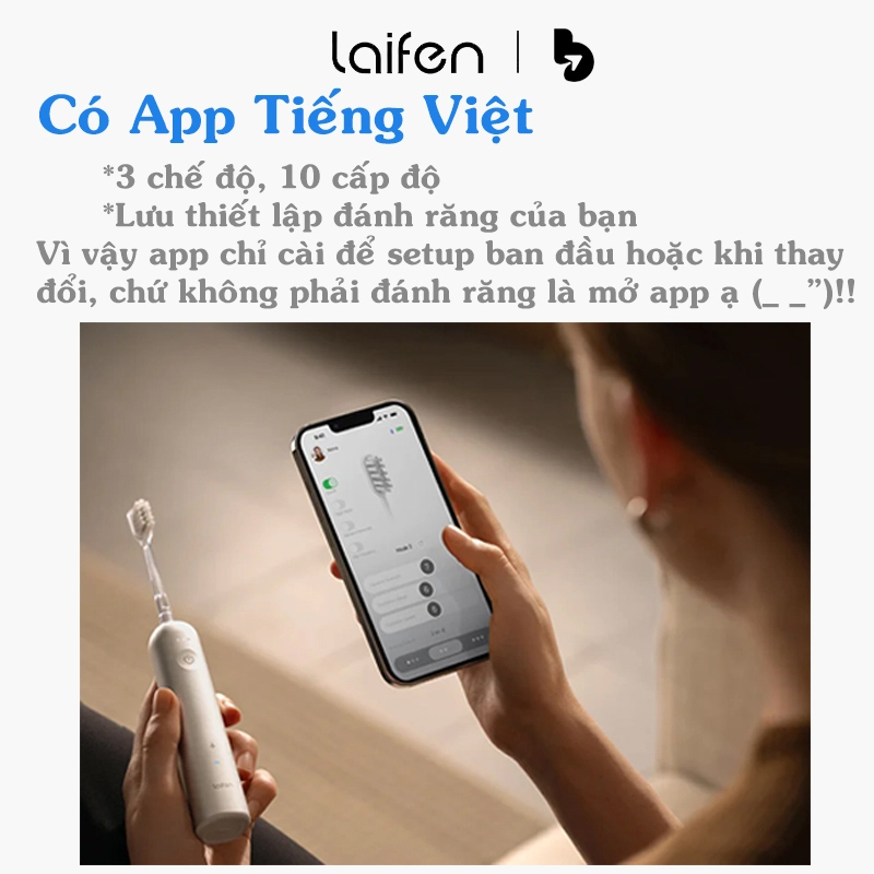 Bàn chải điện LAIFEN WAVE thế hệ mới - bàn chải đánh răng Laifen
