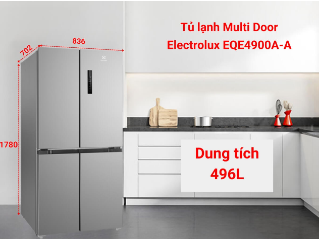 Tủ lạnh Electrolux Inventer 496 Lít EQE4900A-A Kho Điện MáyHà Nội Giá Rẻ 