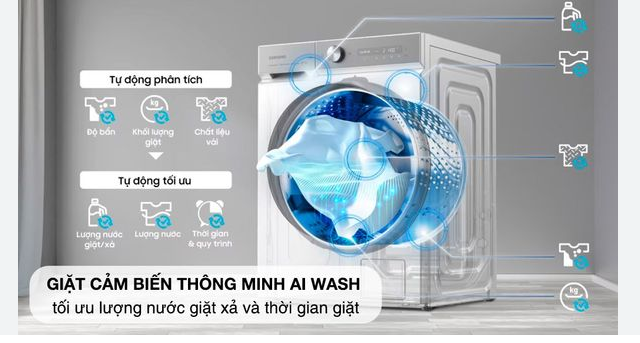 Máy giặt sấy Samsung WD12BB944DGHSV Kho Điện Máy Hà Nội Mới 100%