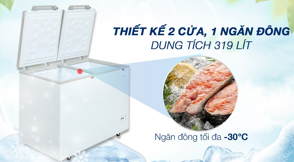Tủ đông AQUA Inverter 319 lít AQF-C4201E Giá Rẻ Chính Hãng