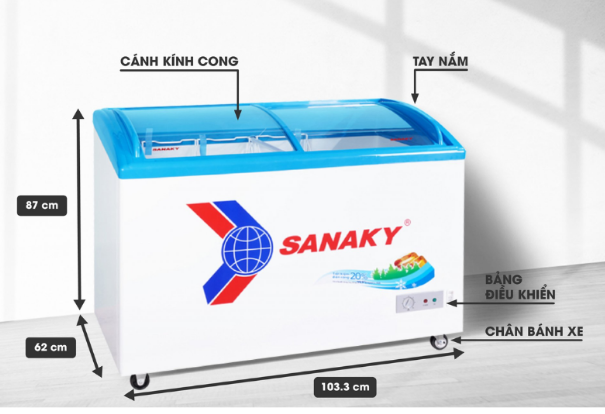 Tủ Đông Sanaky Inverter 260 Lít VH-3899K3 Giá Rẻ Chính Hãng