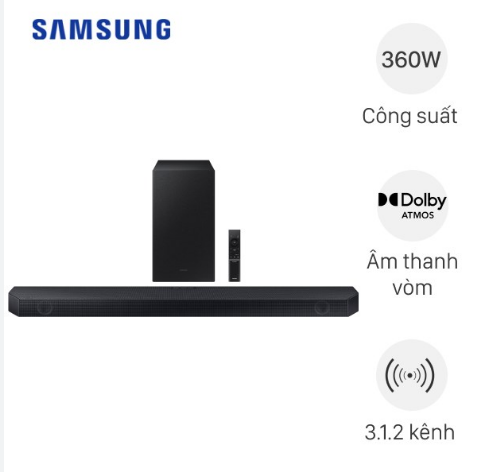 Bộ loa thanh Samsung HW-Q600C/XV 360W  Chính Hãng Mới 100%