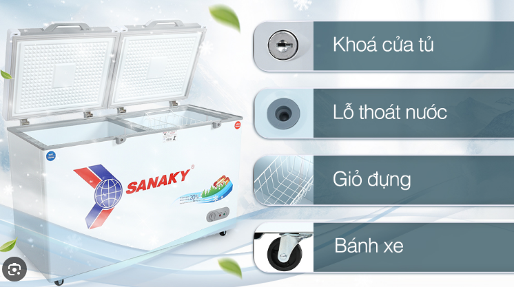 Tủ đông Sanaky 280 lít TD.VH4099W2KD Mới 100%  Giá Rẻ