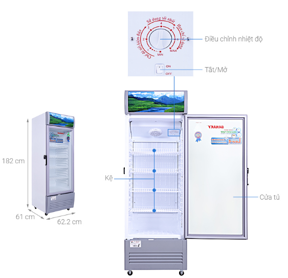 Tủ mát Sanaky Inverter 1 cánh 290 lít VH-358K3L Mới 100% Giá Rẻ Nhất Hà Nội