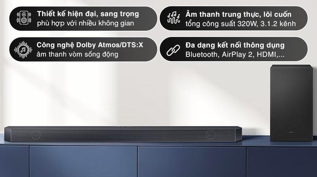 Loa thanh Samsung HW-Q700C/XV 320W  2023