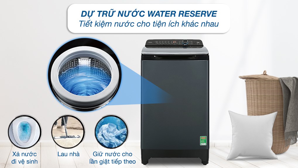 Máy giặt Aqua AQW-FR120HT BK 12 kg