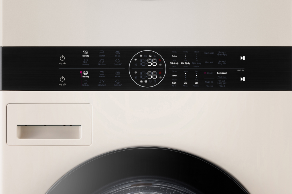 Tháp giặt sấy LG WT1410NHE WashTower Inverter giặt 14 kg - sấy 10 kg Chính hãng