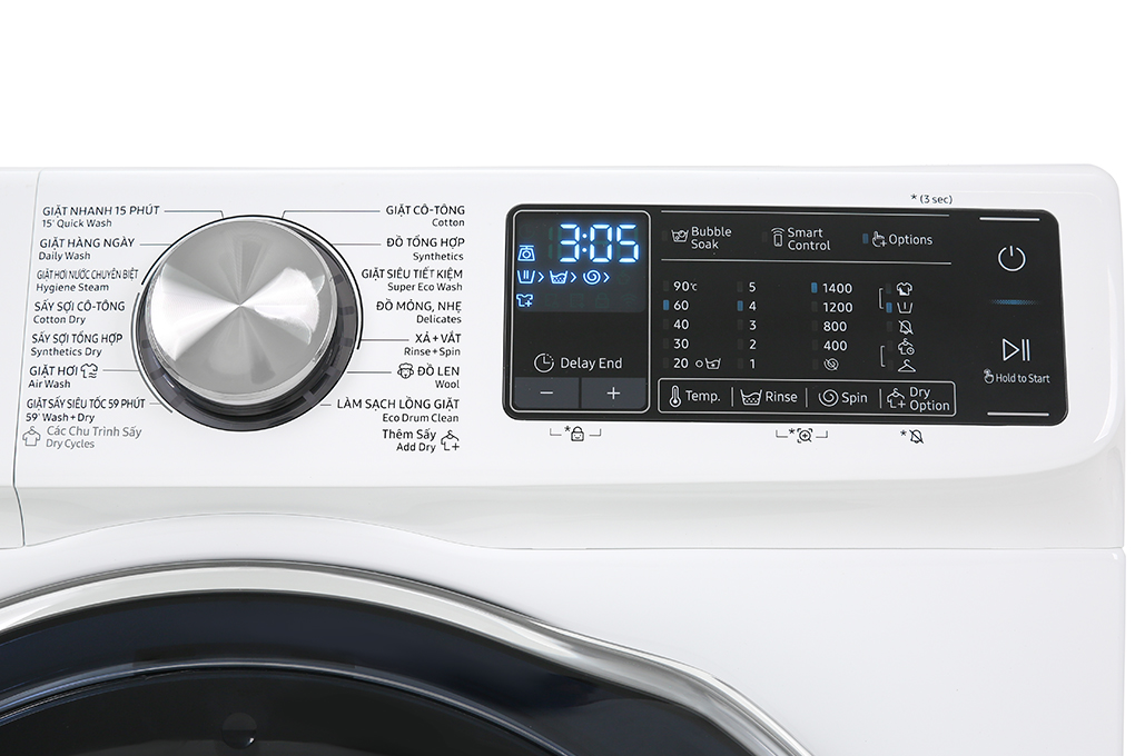 Máy giặt sấy Samsung AddWash Inverter 10.5 Kg WD10N64FR2W/SV