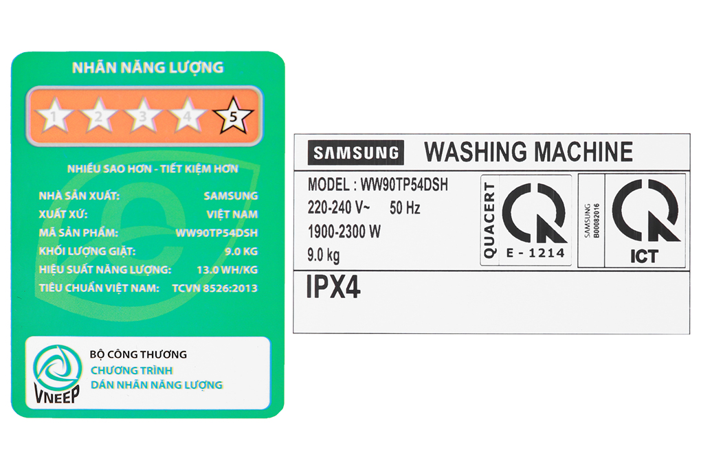 Máy giặt Samsung Inverter 9 Kg WW90TP54DSH/SV