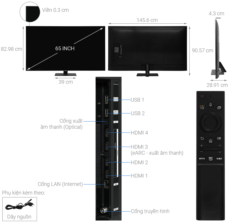 Smart TV Samsung 65QN85C 4K NEO QLED 65 inch 2023 QA65QN85C