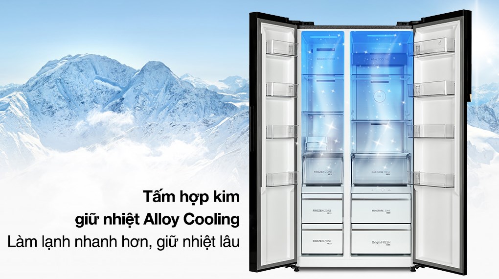 Tủ lạnh Toshiba Inverter 596 lít Side By Side GR-RS780WI-PGV(22)-XK Mới 100%