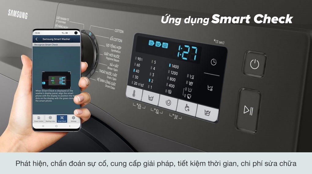 Máy giặt Samsung Inverter 9.5kg WW95TA046AX/SV Chính Hãng