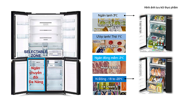 Tủ lạnh Hitachi Inverter 569 lít R-WB640VGV0 (GMG)