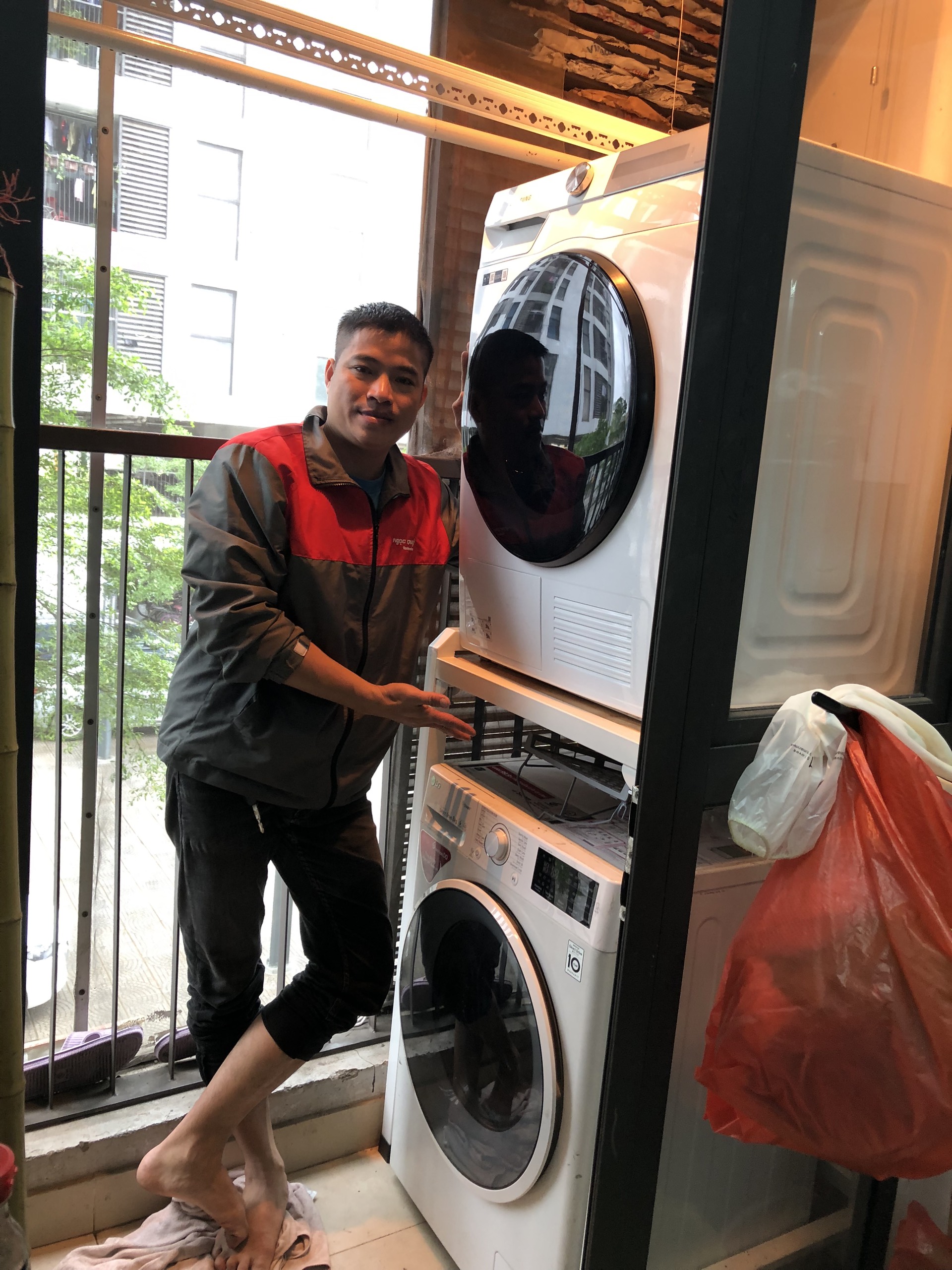 KỆ MÁY GIẶT MÁY SẤY THÔNG MINH 2 TẦNG  MỚI 100% CHẮC CHẮN RẺ NHẤT