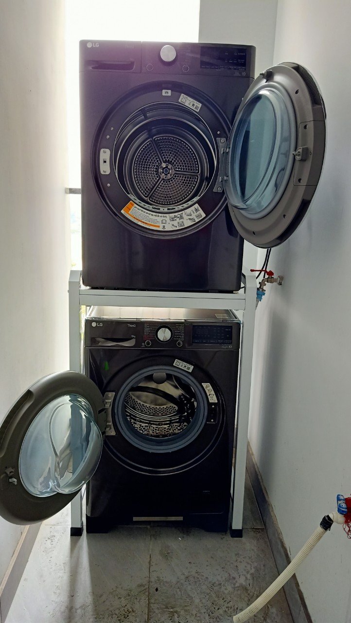 Kệ Máy Giặt Máy Sấy 2 tầng NQ 2025 Mới 100% Chống rỉ Sơn Tĩnh Điện