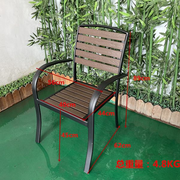Bộ Bàn Ngoài Trời Nhôm Đúc Polywood Chân Chữ X 4 Ghế ND21
