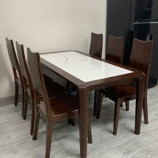 Bàn Ăn 6 Ghế Gỗ Sồi GS68