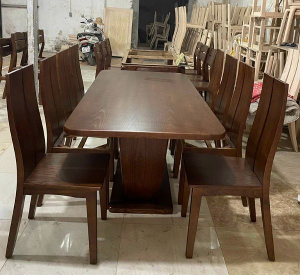 Bàn Ăn 8 Ghế Gỗ Sồi GS801