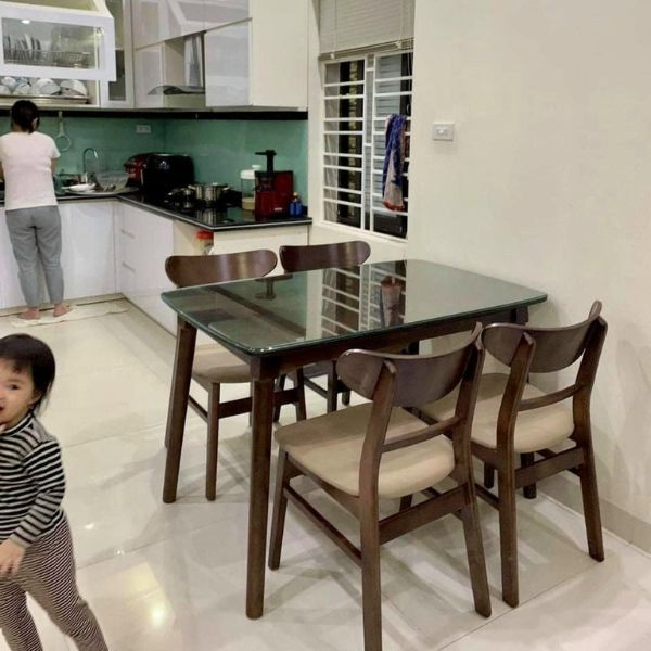 Bộ Bàn Ăn Mango 4 ghế Gỗ Tự Nhiên MG04