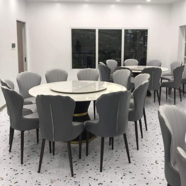 Bàn Ăn Tròn Xoay 10 Ghế Ella Nhập Khẩu