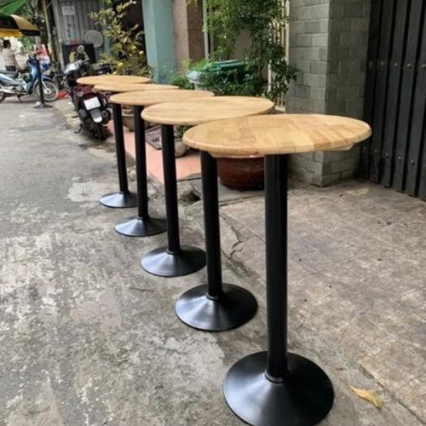 Bàn Bar Mặt Gỗ Chân Săt BAS02