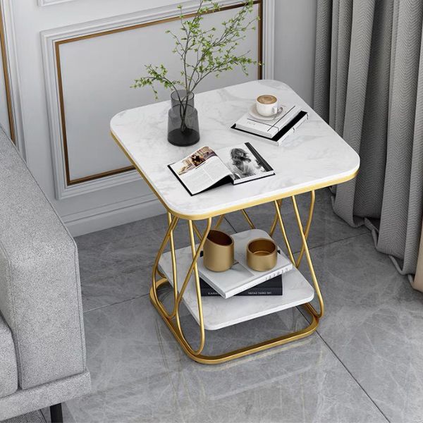 Bàn Cạnh Góc Sofa Mặt Đá BG08