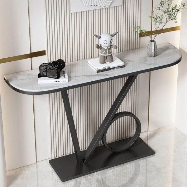 Bàn Console Chân Sắt Mặt Đá BTT19