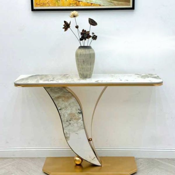 Bàn Console Mặt Đá Khung Sắt BTT06