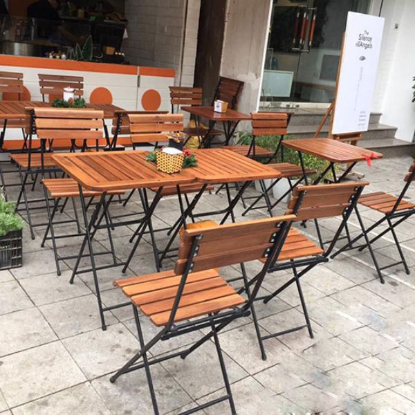 Bộ Bàn Cafe Fansipan Gấp Gọn Mini 4 Ghế