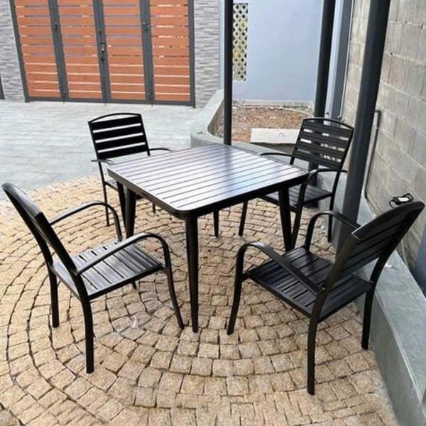 Bàn Ghế Ngoài Trời 4 Ghế Nhôm Đúc ND59