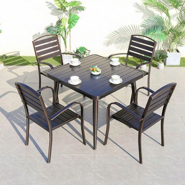 Bàn Ghế Ngoài Trời 4 Ghế Nhôm Đúc ND59