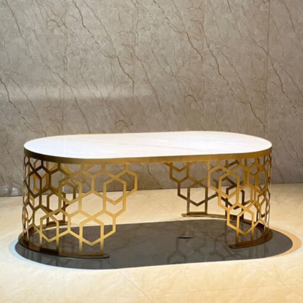 Bàn Trà Sofa Ovan Mặt Đá BT59