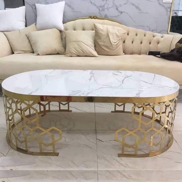 Bàn Trà Sofa Ovan Mặt Đá BT59