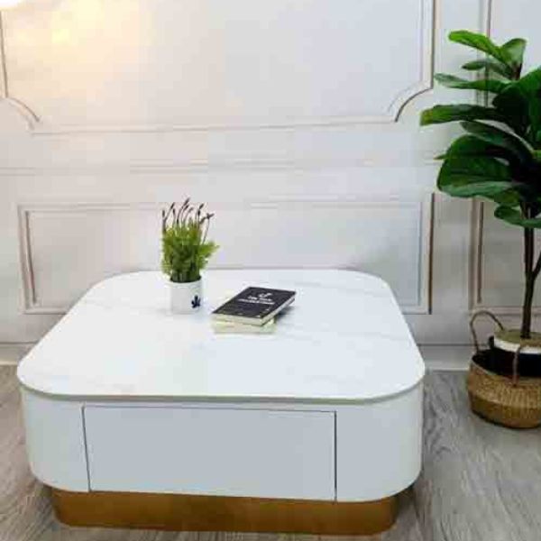 Bàn Trà Vuông Mặt Đá Ceramic BT41