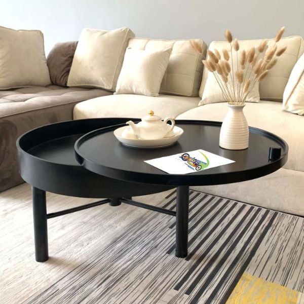 Bàn Trà Xoay Gỗ Sồi BT60
