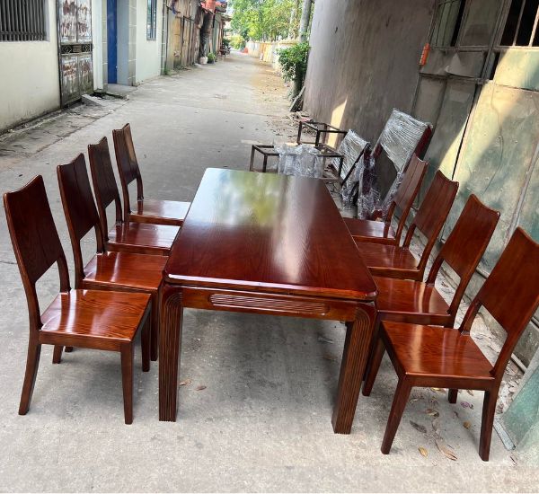 Bộ Bàn Ăn 8 Ghế Gỗ Sồi GS802