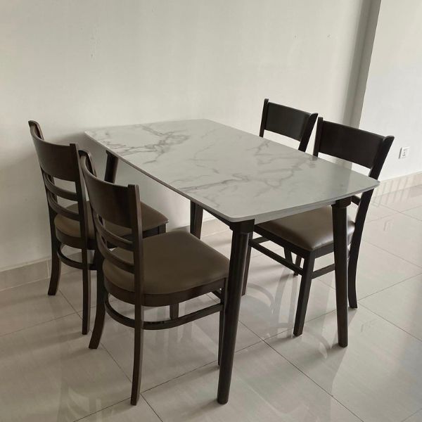 Bộ Bàn Ghế Ăn Gỗ Tự Nhiên 6 Người
